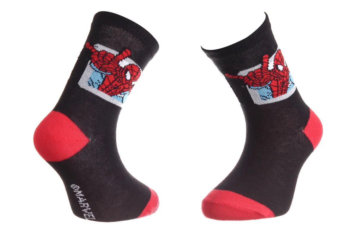 Шкарпетки SPIDER MAN 64% бавовна 19-22 чорні