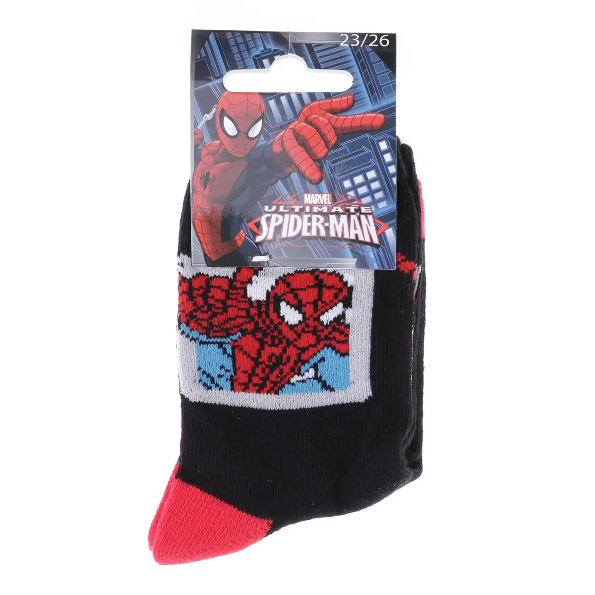 Шкарпетки SPIDER MAN 64% бавовна 19-22 чорні