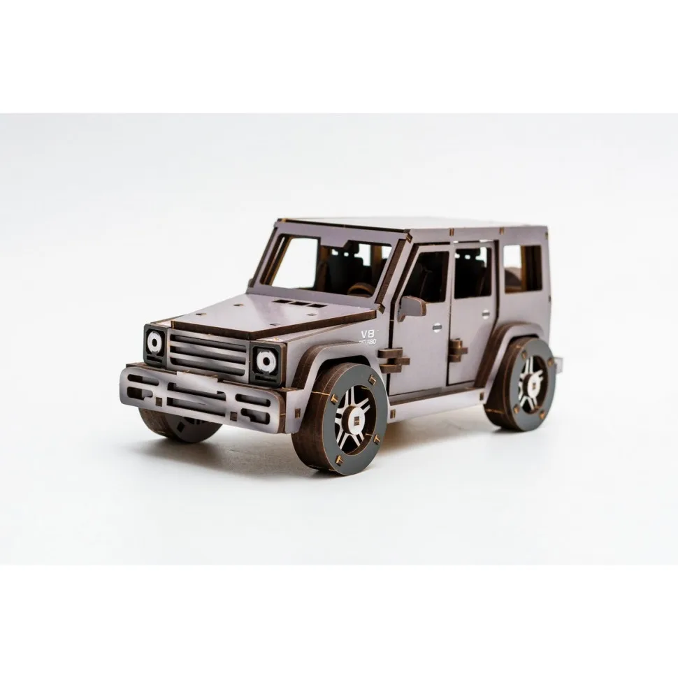 Дерев'яний 3D конструктор PuzzleOK Gelandewagen 109 деталей дерево натуральне