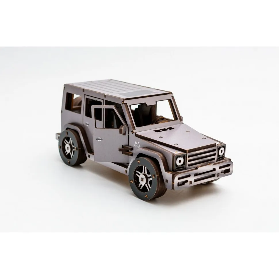 Дерев'яний 3D конструктор PuzzleOK Gelandewagen 109 деталей дерево натуральне
