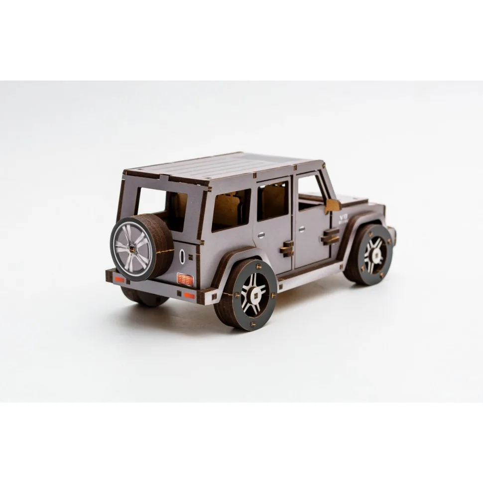 Дерев'яний 3D конструктор PuzzleOK Gelandewagen 109 деталей дерево натуральне
