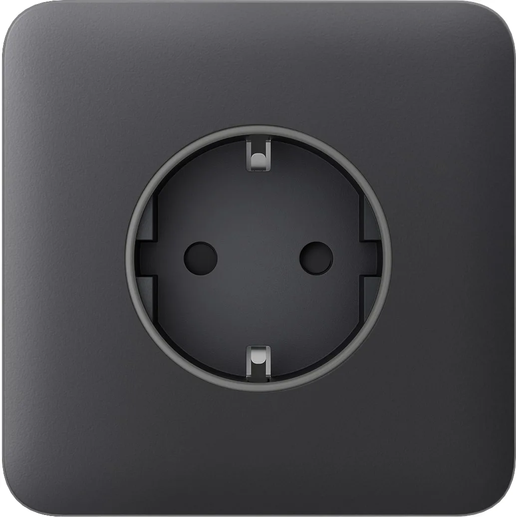 Передня панель для вбудованої розетки Ajax SoloCover for Outlet Basic, graphite
