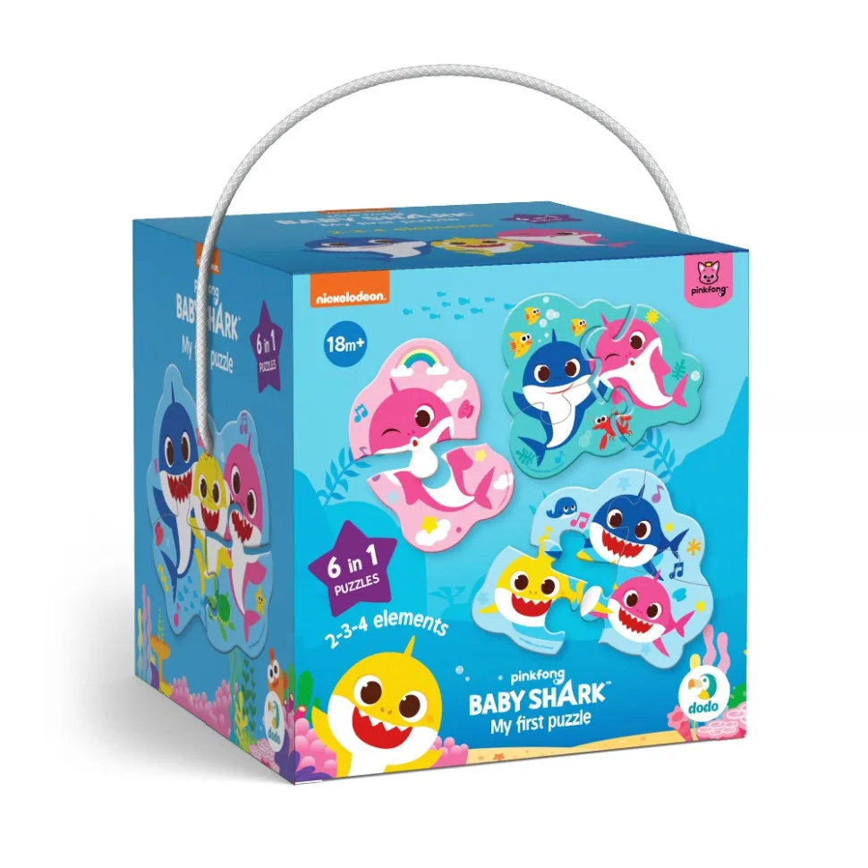 Дитячий пазл 18 елементів картон від 2 років яскравий Baby Shark