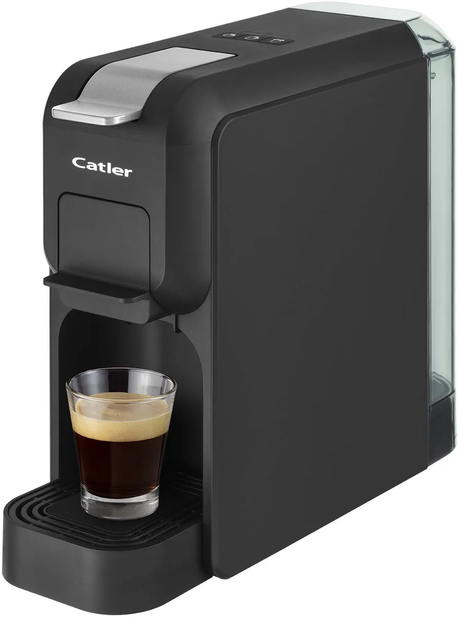Кавоварка Catler капсульна 0.8л чорна для меленої кави та капсул Nespresso Dolce Gusto
