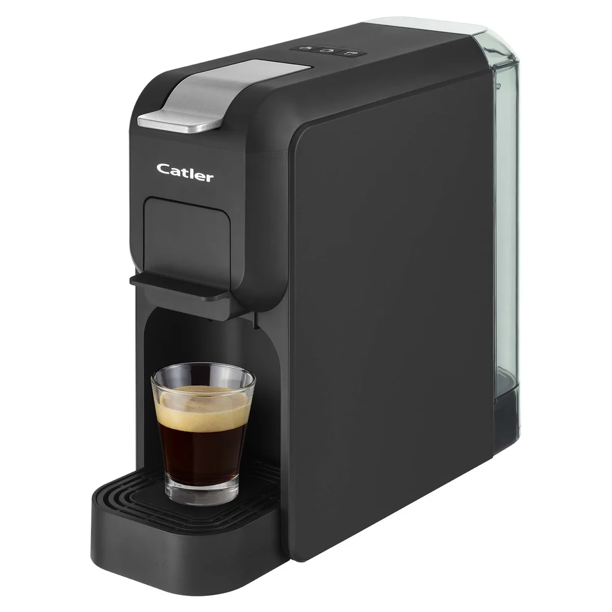 Кофеварка Catler капсульная 0.8л черная для молотого кофе и капсул Nespresso Dolce Gusto