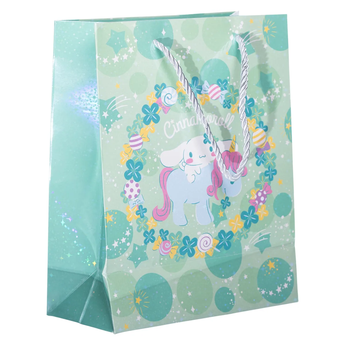Подарункові пакети паперові 12 шт 19х9,5х24,5 см м'ятний Cinnamoroll