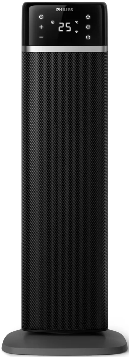 Тепловий вентилятор Philips 5000 Серії, для площі до 20 м2, потужність 2000 Вт, електронне управління, розміри 58 x 19.6 x 21.2 см