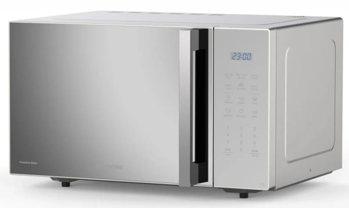 Мікрохвильова піч Hisense з грилем 23 л сенсорна сірий