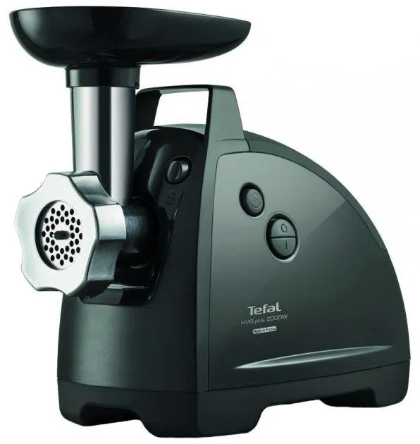 Мясорубка Tefal пластик 2000Вт черная 2.6кгч 3 решетки насадки для колбас кеббе томатов