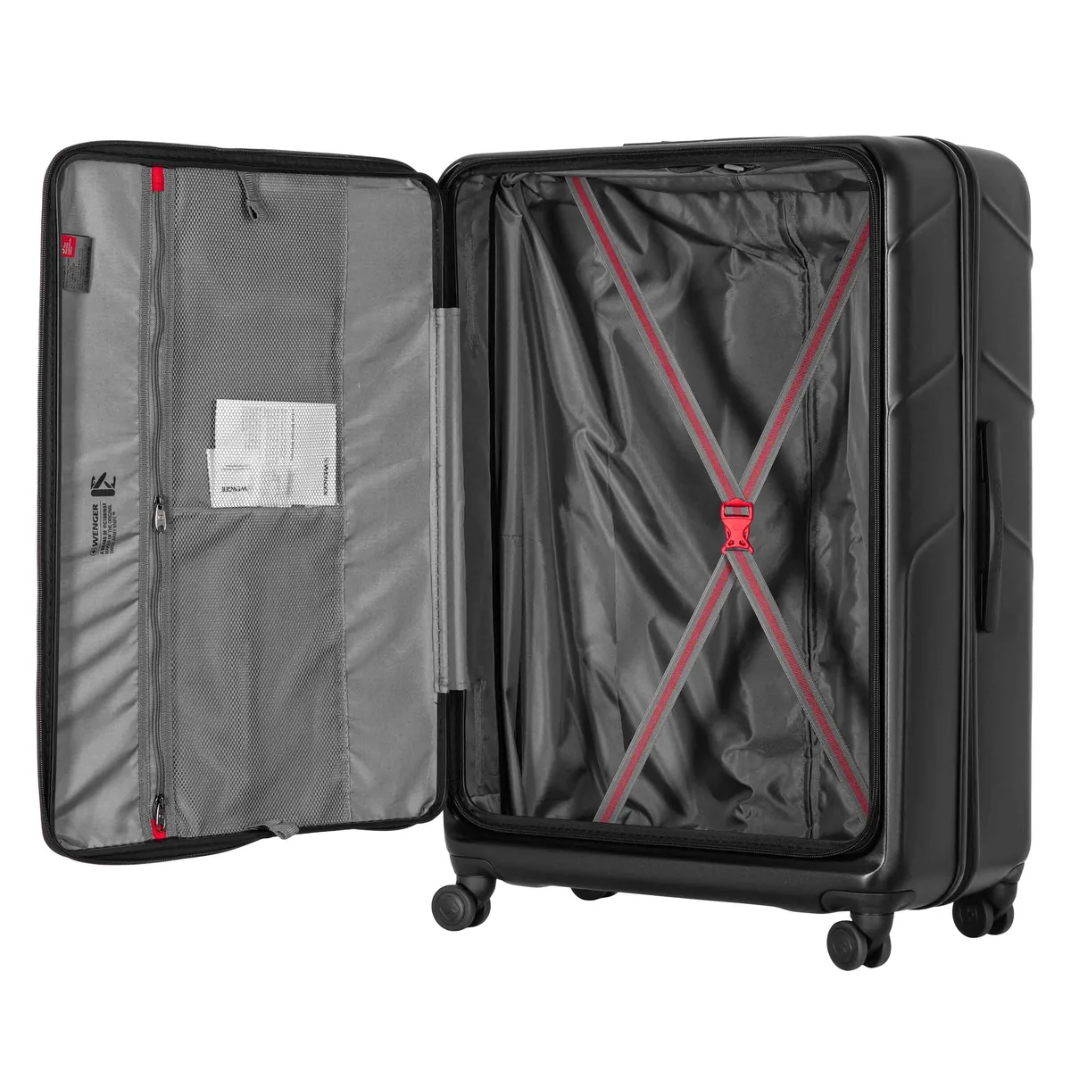 Валіза Wenger Amplix Hardside Large, велика, полікарбонат, TSA, 4 колеса, розширення, чорний