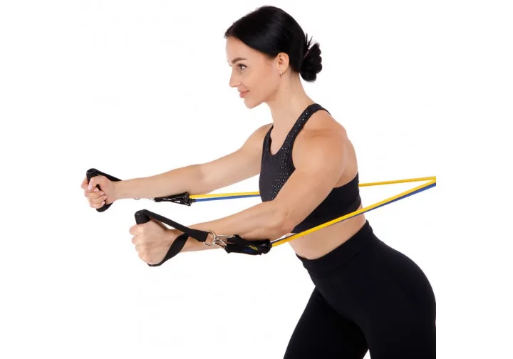 Набір еспандерів EasyFit гумовий 5 шт 1,16 м різнокольоровий