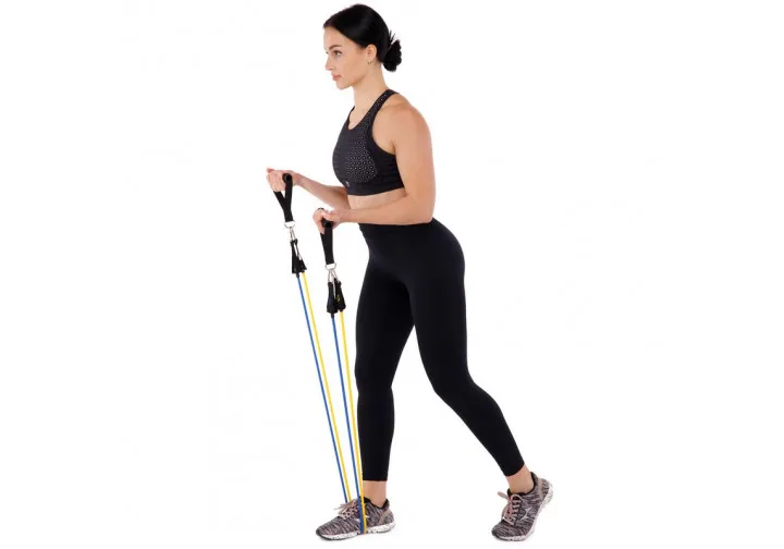Набір еспандерів EasyFit гумовий 5 шт 1,16 м різнокольоровий