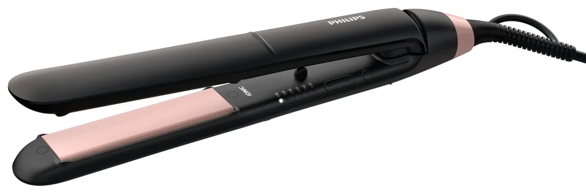 Випрямляч волосся Philips керамічний 100х28 мм чорний рожевий 55 Вт 6 температур