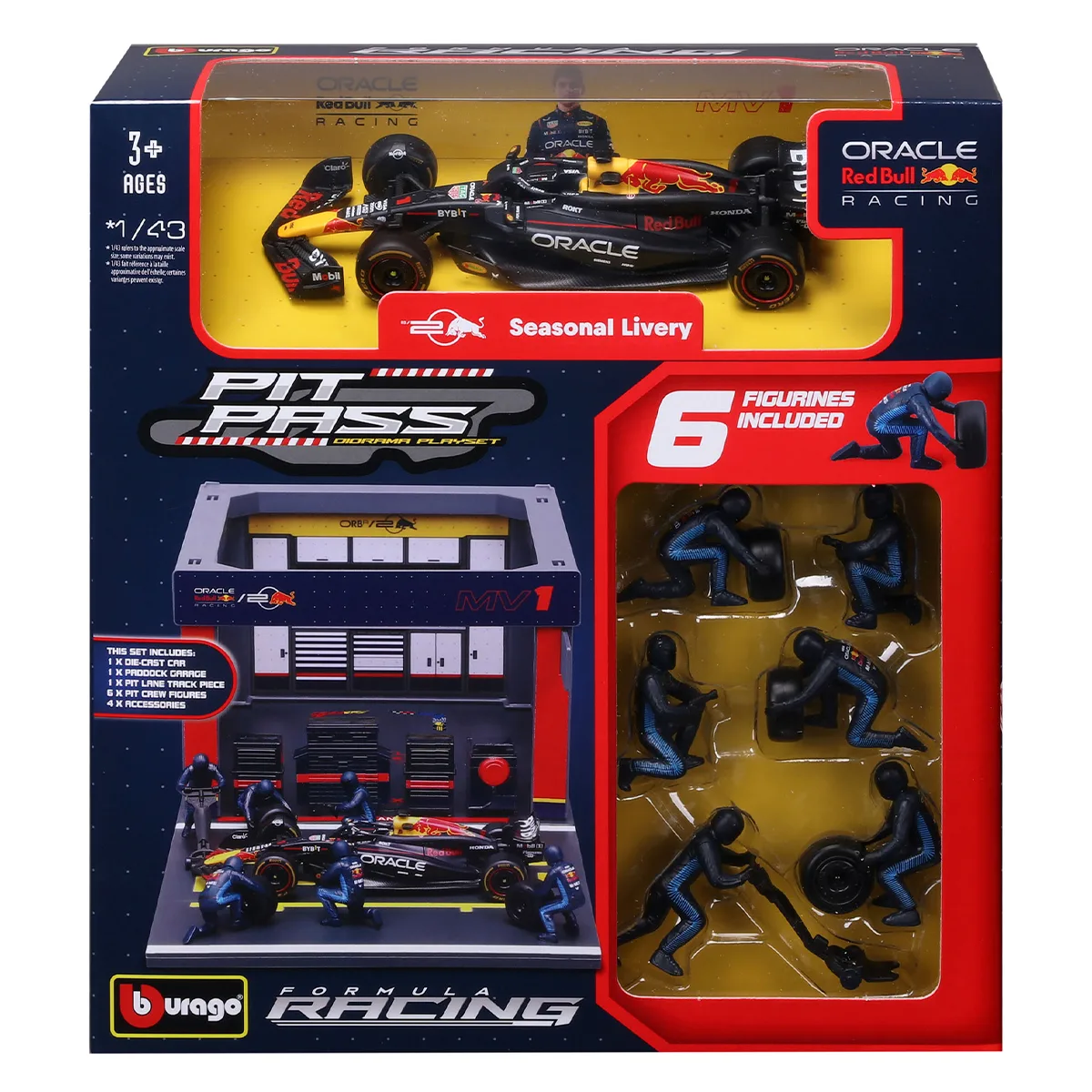 Игровой набор Bburago пластик металл 33 05х16х11 05 см Red Bull Racing