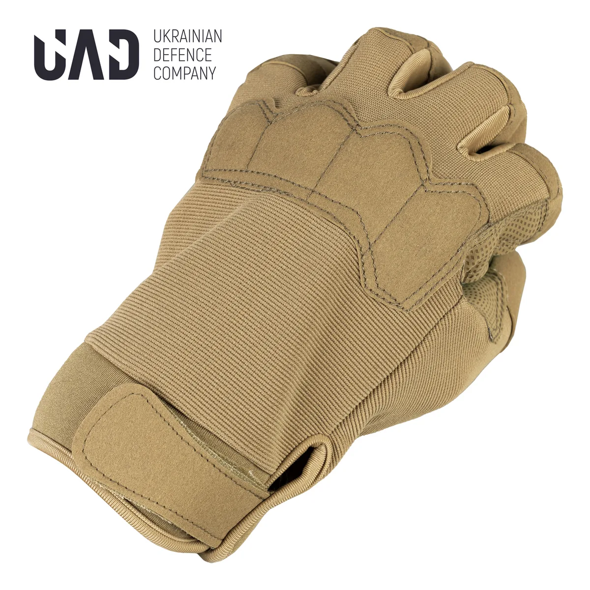 Рукавички тактичні UAD Койот XL сенсорні повнопалі з гумовою тканиною