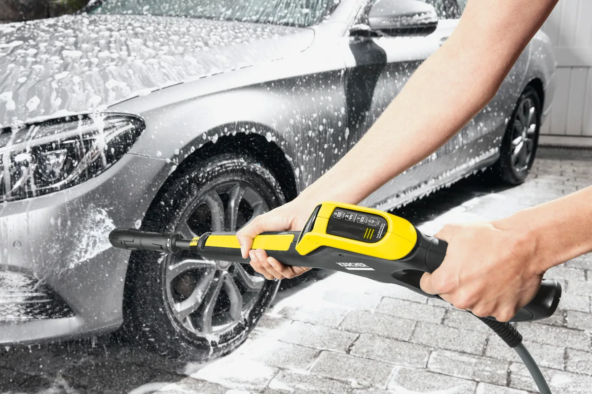 Високонапірна мийка Karcher K 5 Power Control Flex 2100Вт, 20-145бар, 500л/год, шланг 10м, вага 12.2кг.