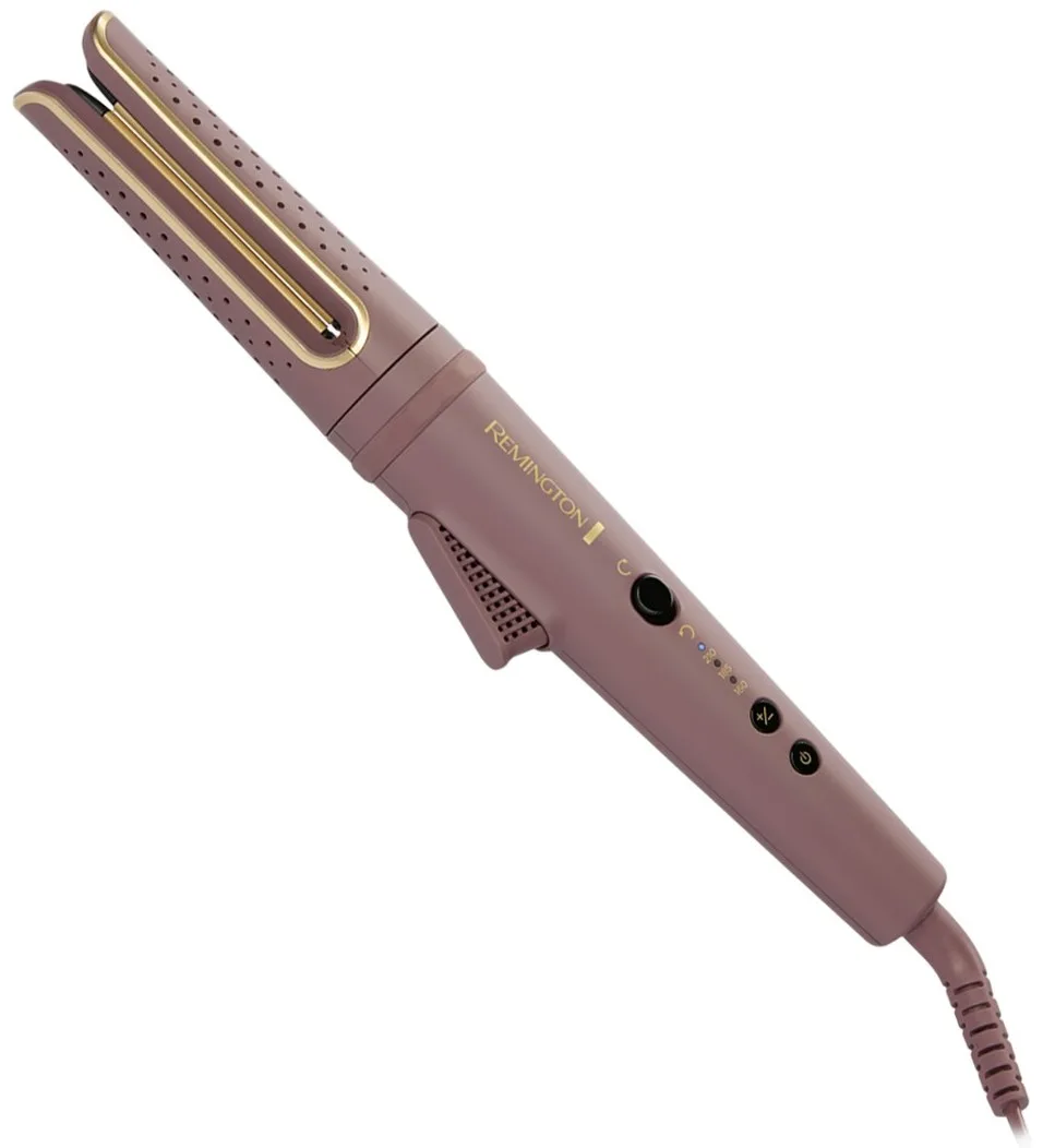 Випрямляч волосся Remington AIRvive, 3 температурних режими (160-210°C), керамічне покриття, фіолетовий з золотими акцентами.