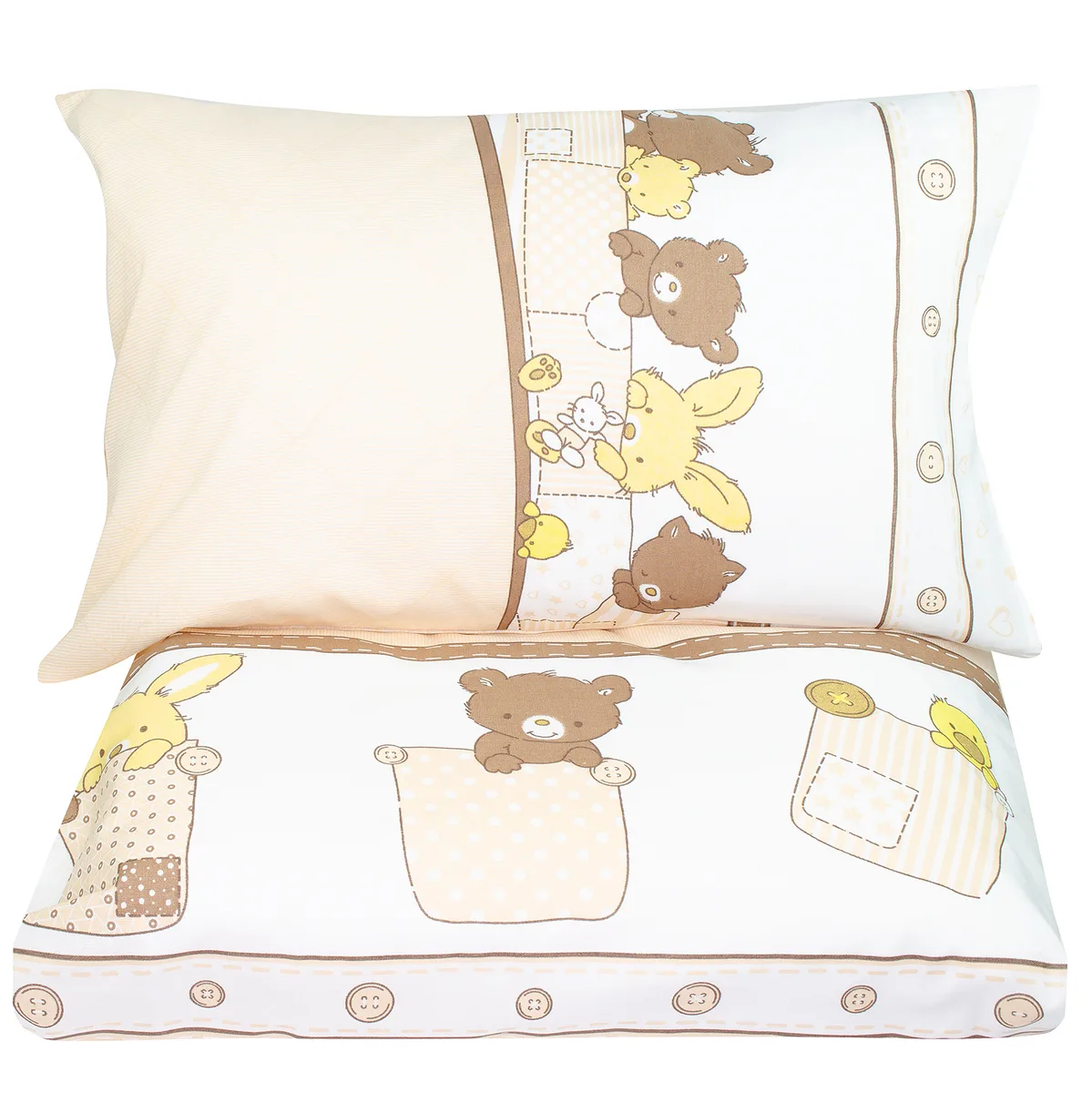 Дитячий комплект постільної білизни Home Line бязь 100х150 бежевий