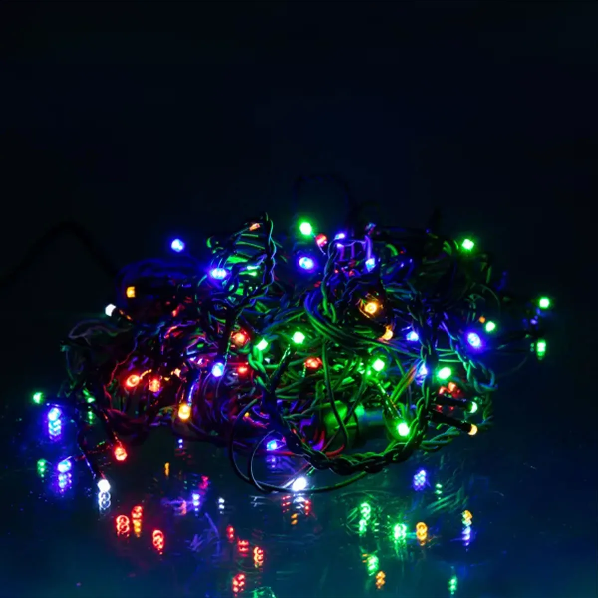 Новорічна гірлянда вулична Бахрома 6 м 105 LED чорний провід Різнокольоровий