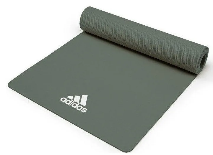 Килимок для йоги Adidas Полівініл хлорид 176х61х0,8 см Темно-зелений