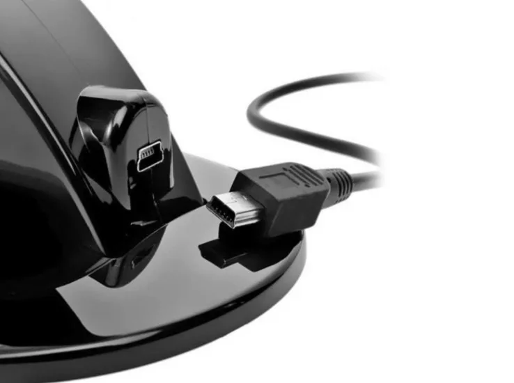 Двійна зарядна станція для джойстиків USB Пластик 16х15,29х11,3 см Чорна
