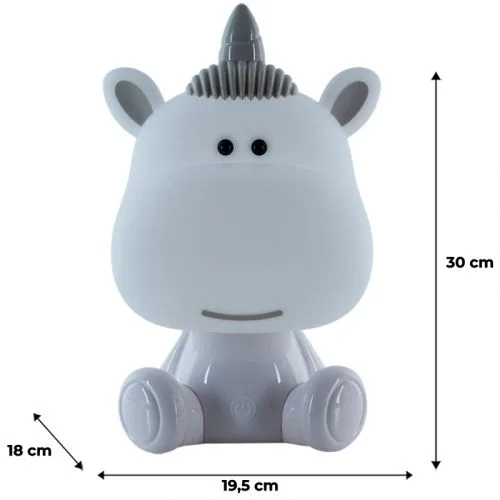 Світильник-нічник LED Unicorn з акумулятором білий для дитячої спальної нічна лампа RGB
