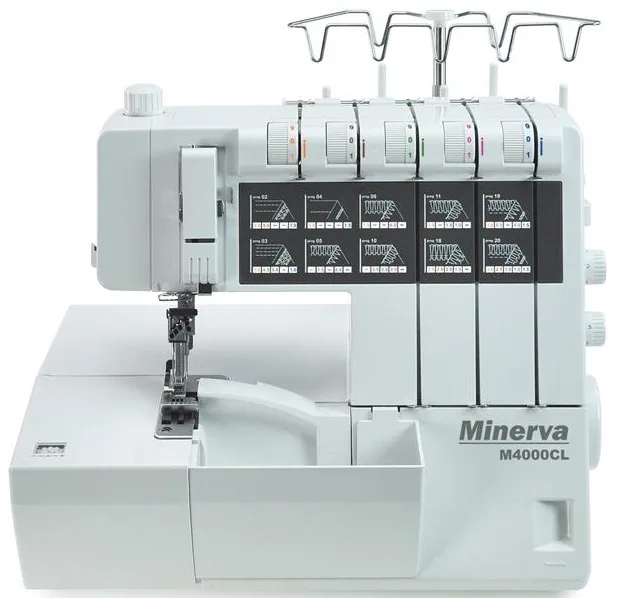 Коверлок Minerva 120Вт 20 оп 1100 ст/хв білий