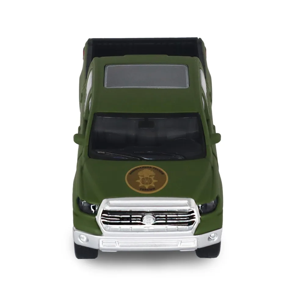 Автомодель Toyota Tundra металевий 1:40 зелений Шеврони Героїв