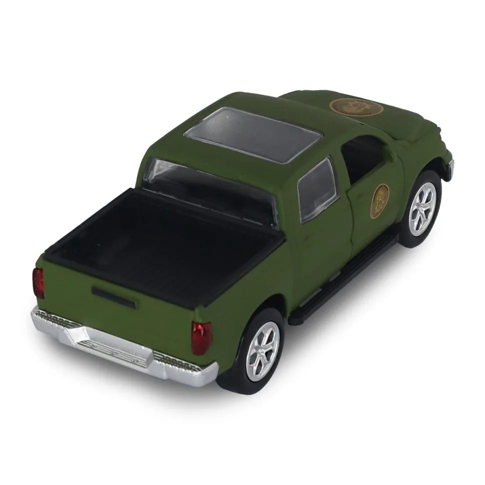 Автомодель Toyota Tundra металевий 1:40 зелений Шеврони Героїв