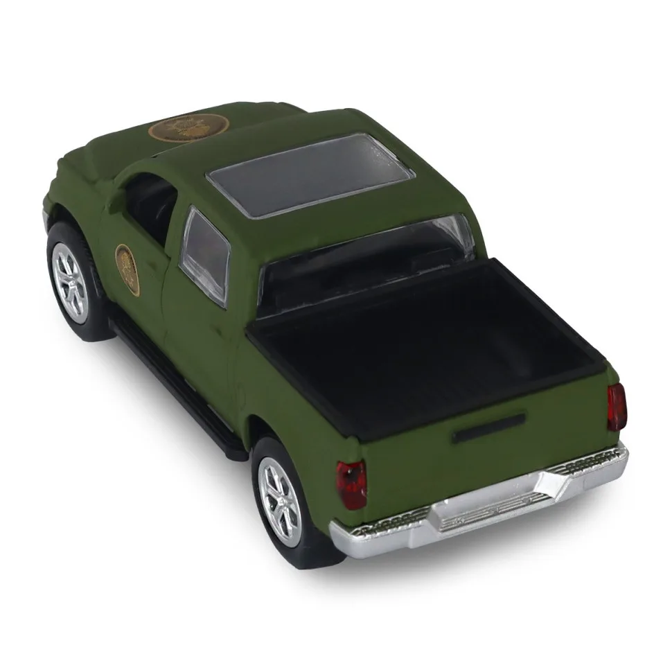 Автомодель Toyota Tundra металевий 1:40 зелений Шеврони Героїв