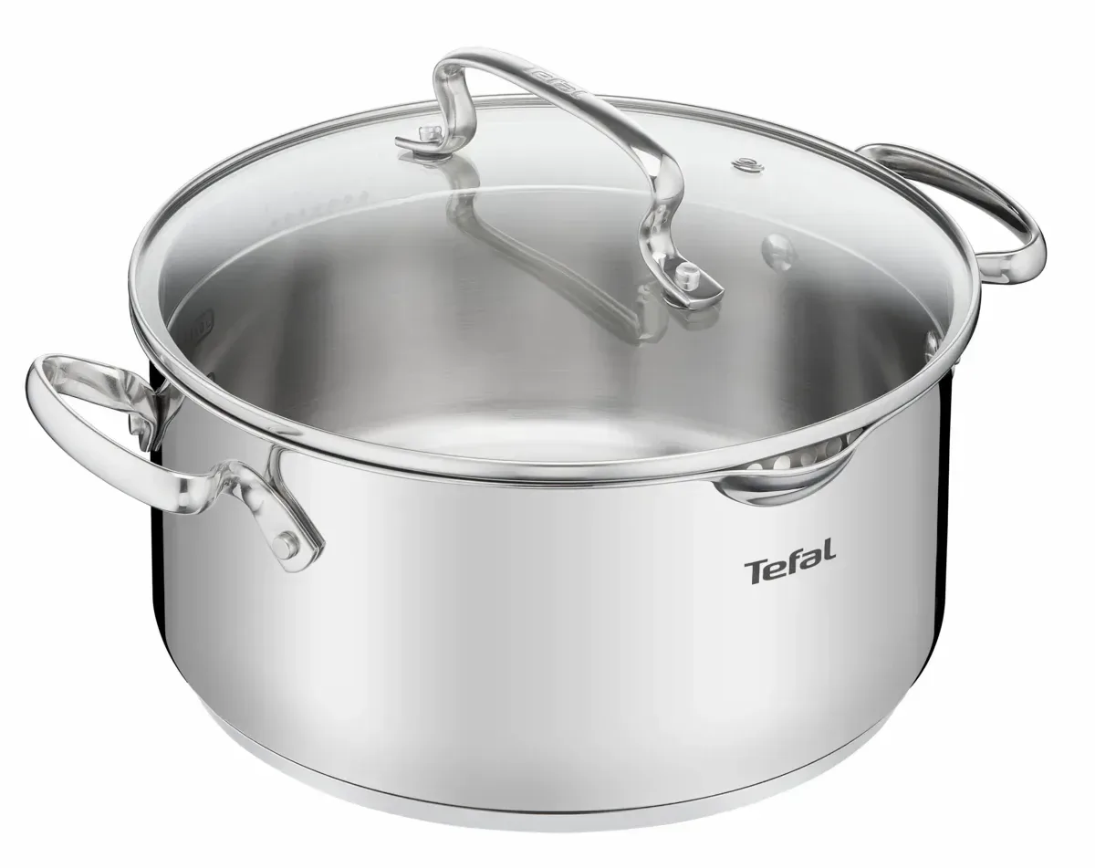 Каструля Tefal нержавіюча сталь 5л 24 см зі скляною кришкою