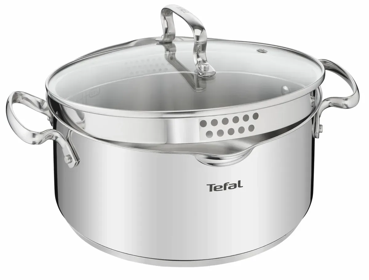 Каструля Tefal нержавіюча сталь 5л 24 см зі скляною кришкою