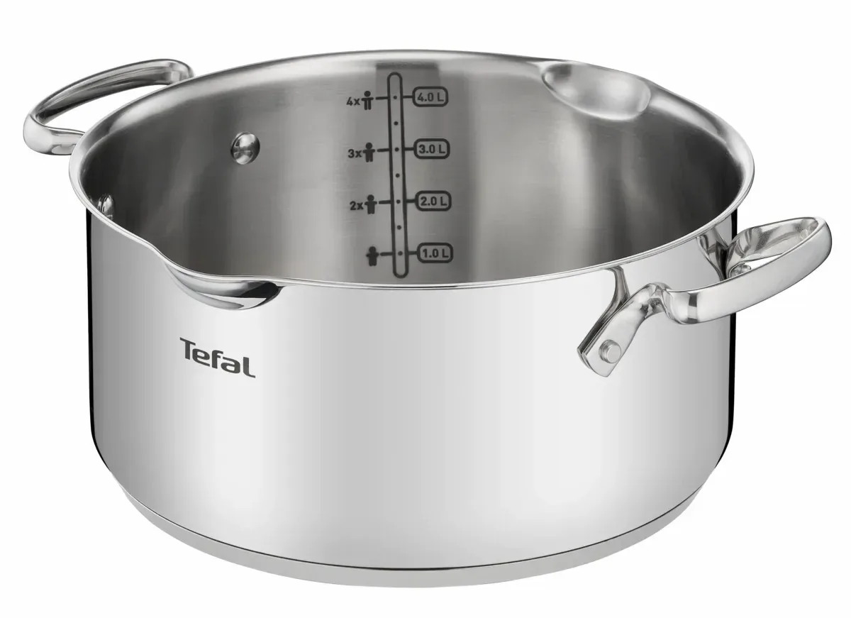 Каструля Tefal нержавіюча сталь 5л 24 см зі скляною кришкою