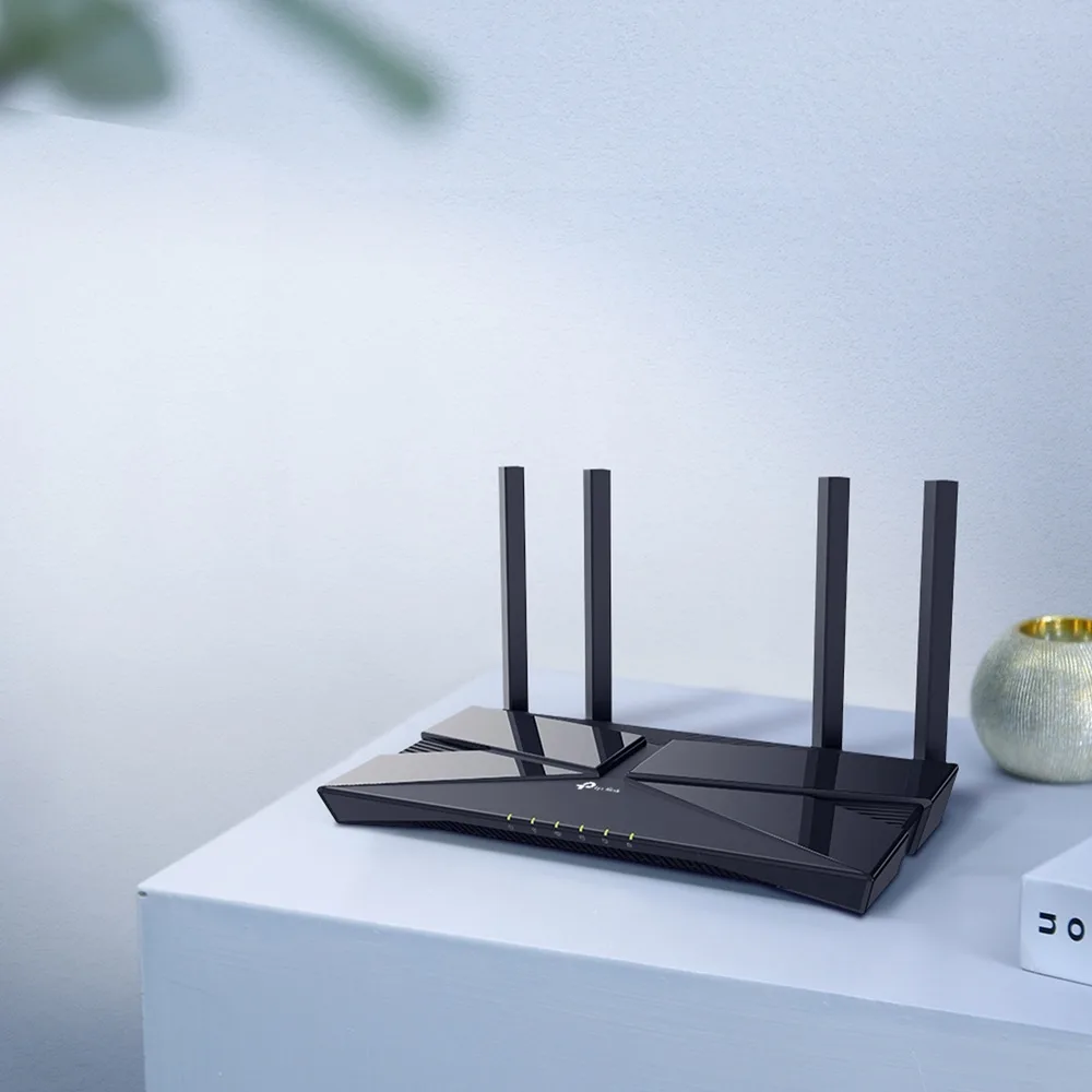 Бездротовий маршрутизатор TP-Link Wi-Fi 6 2,4 ГГц 5 ГГц 4 порти LAN чорний