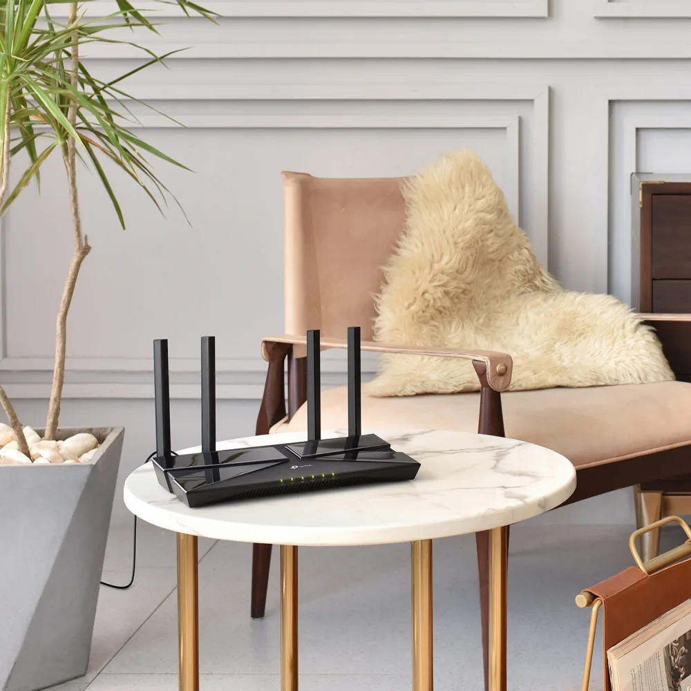 Бездротовий маршрутизатор TP-Link Wi-Fi 6 2,4 ГГц 5 ГГц 4 порти LAN чорний