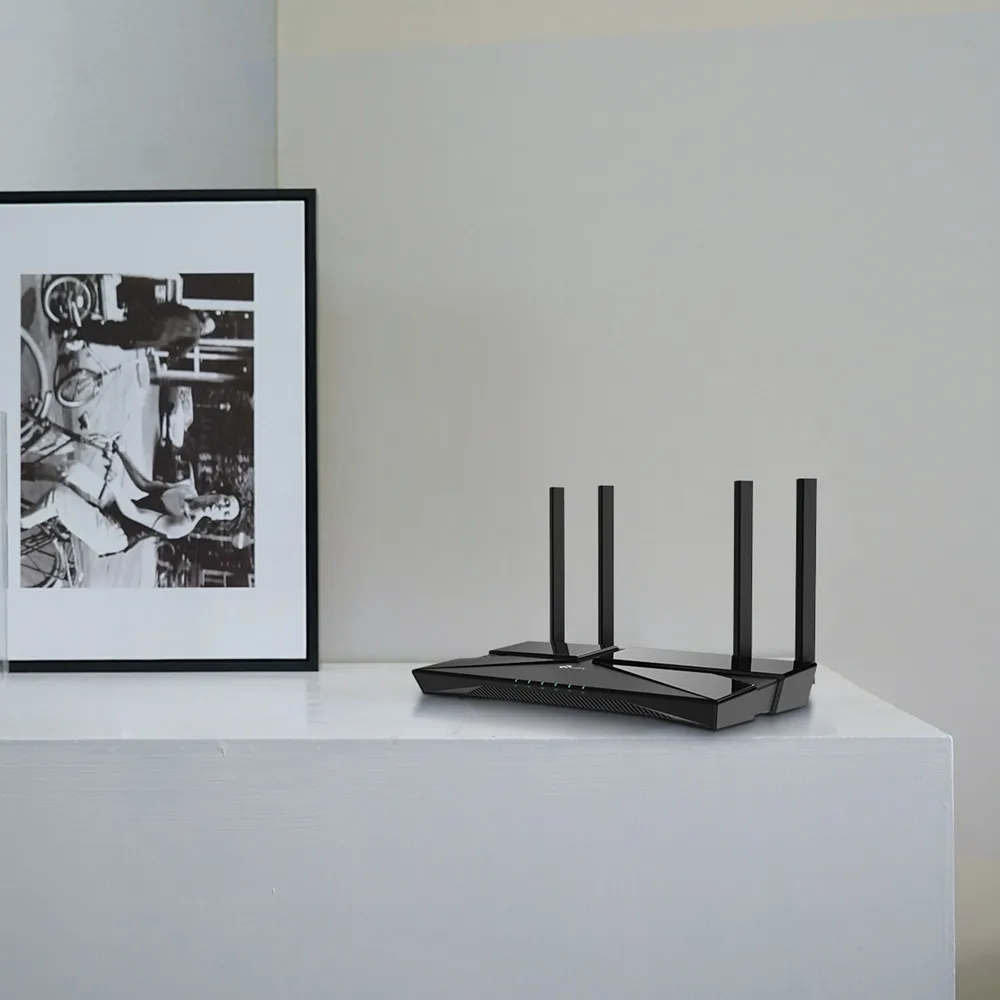 Бездротовий маршрутизатор TP-Link Wi-Fi 6 2,4 ГГц 5 ГГц 4 порти LAN чорний