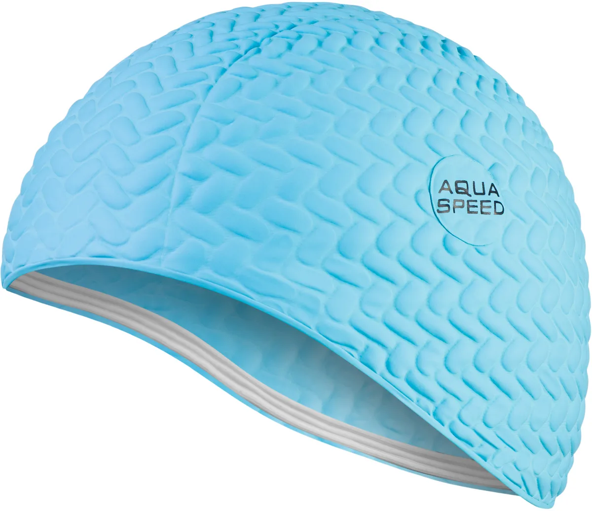 Шапка для плавання Aqua Speed латекс OSFM світло-блакитна жінки