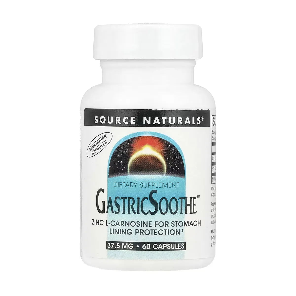 GastricSoothe Source Naturals капсулы 60 шт цинк L-карнозин для защиты желудка