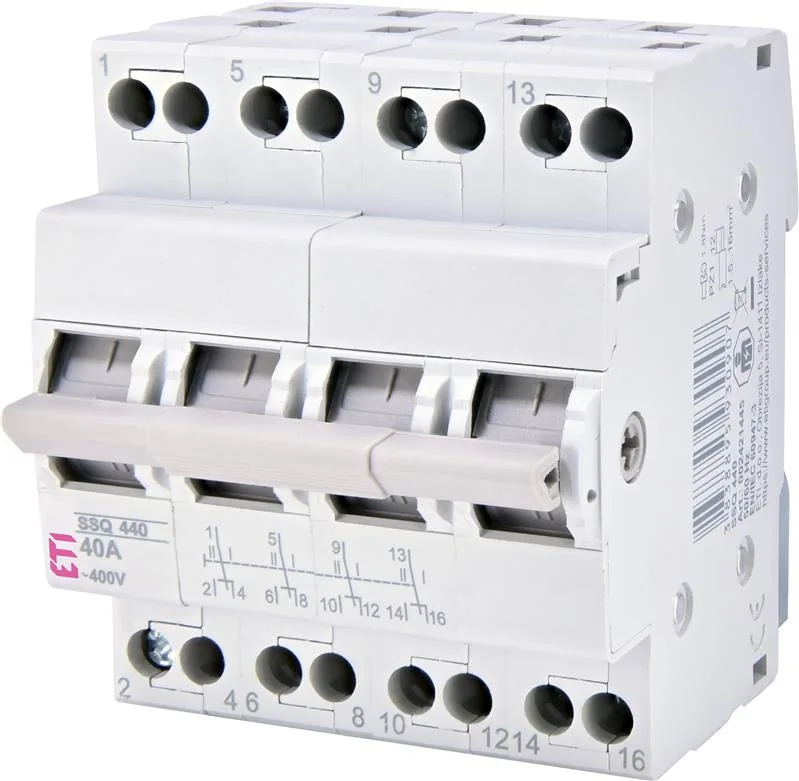 Перемикач навантаження ETI, SSQ 440 "1-0-2", 4p 40A