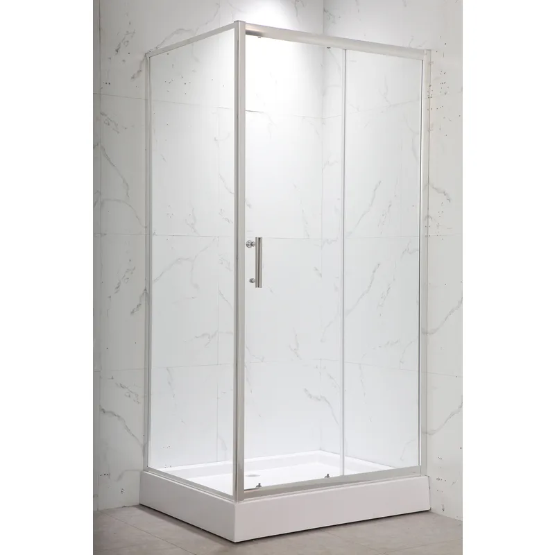 Душова кабіна MIXXUS з низьким піддоном 100x90 см прозоре скло 5 мм хром