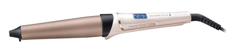 Конусная плойка Remington ProLuxe, мощность 54Вт, 11 температурных режимов, диаметр 25-38 мм, температура 120-210°C, дисплей, керамическое покрытие, розовато-золотистый цвет