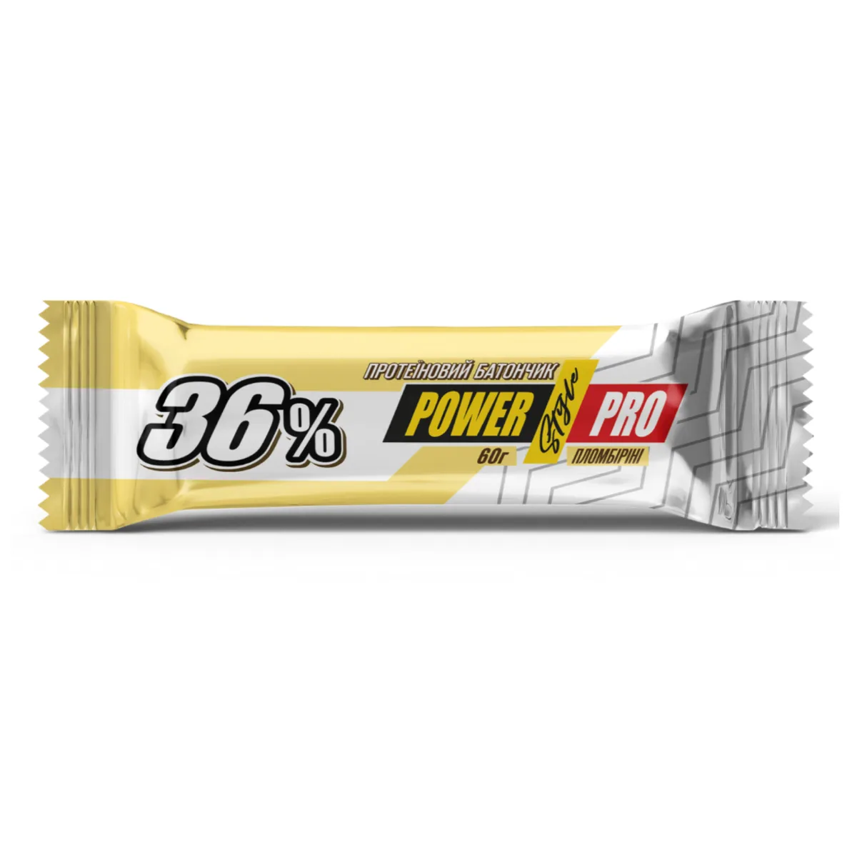 Протеїновий батончик Power Pro 60 г 36% білка Пломбірний з чорним глазур'ю
