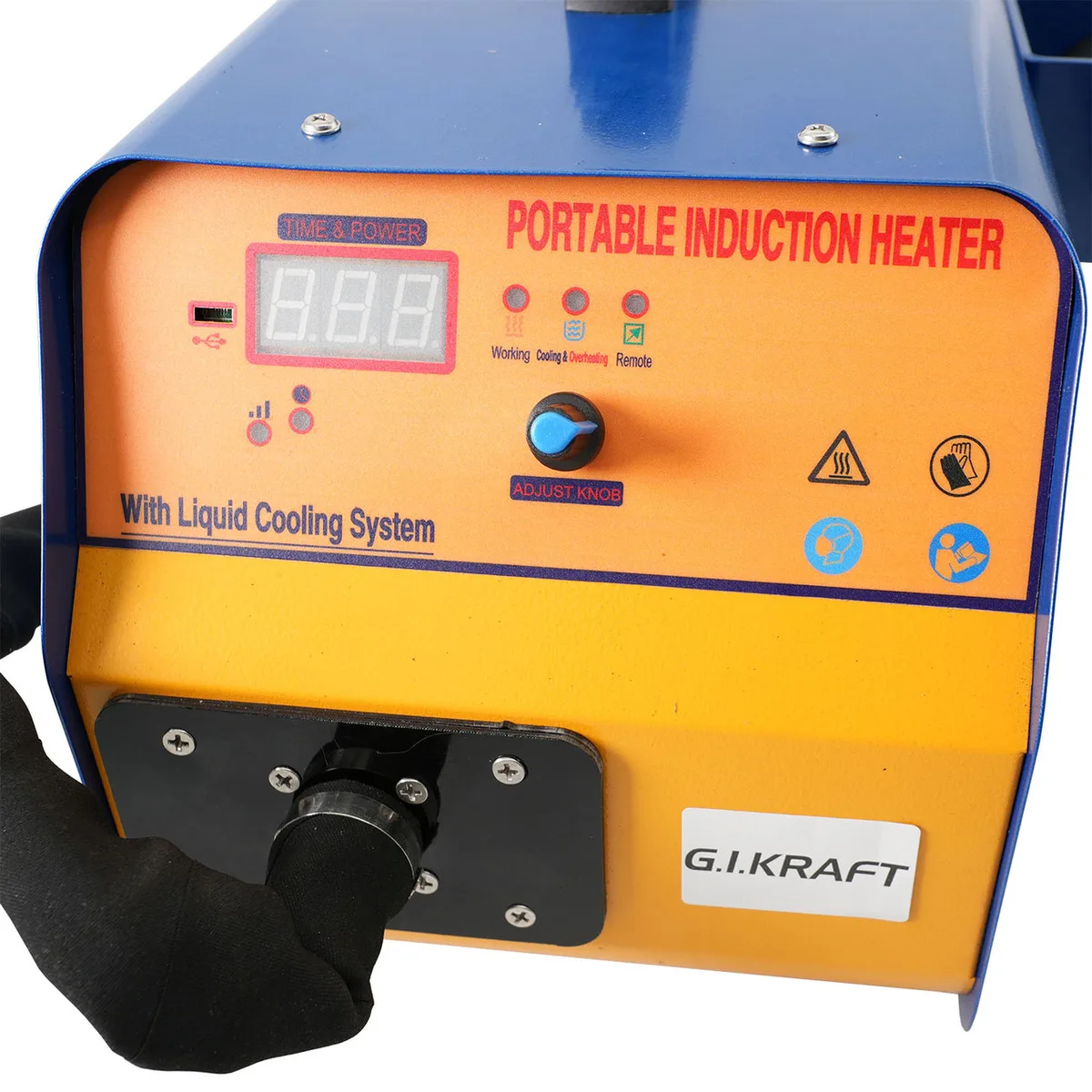 Індукційний нагрівач GIKRAFT WCIH-3.5KW 3,5 кВт рідинне охолодження 220В метал 13,9 кг