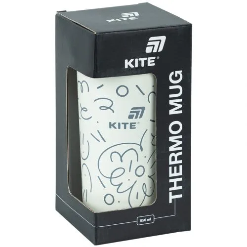 Термокухоль 550 мл білий Kite для гарячих і холодних напоїв.