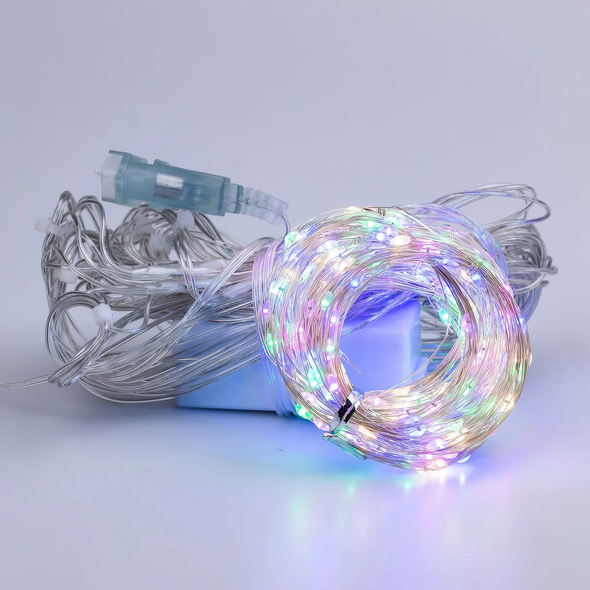 Гирлянда штора светодиодная 3х3 м Разноцветная 200 LED 10 ниток 8 режимов