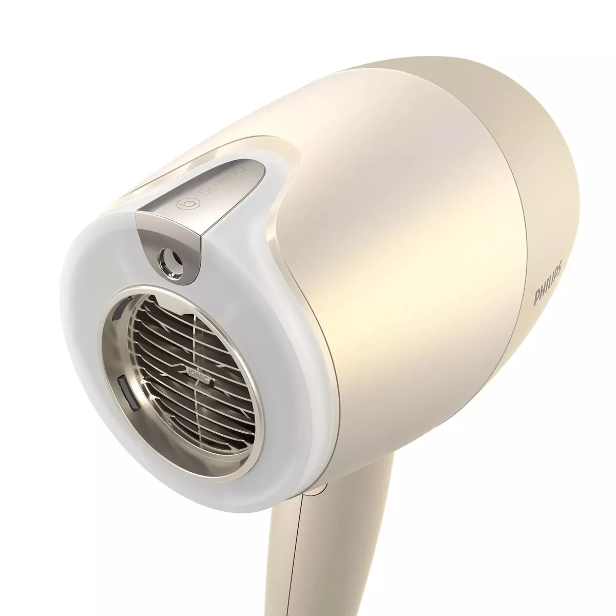 Фен Philips 9000 Series SenseIQ, 1800Вт, 3 режима, диффузор, ионизация, холодный обдув, турбо-режим, золотистый