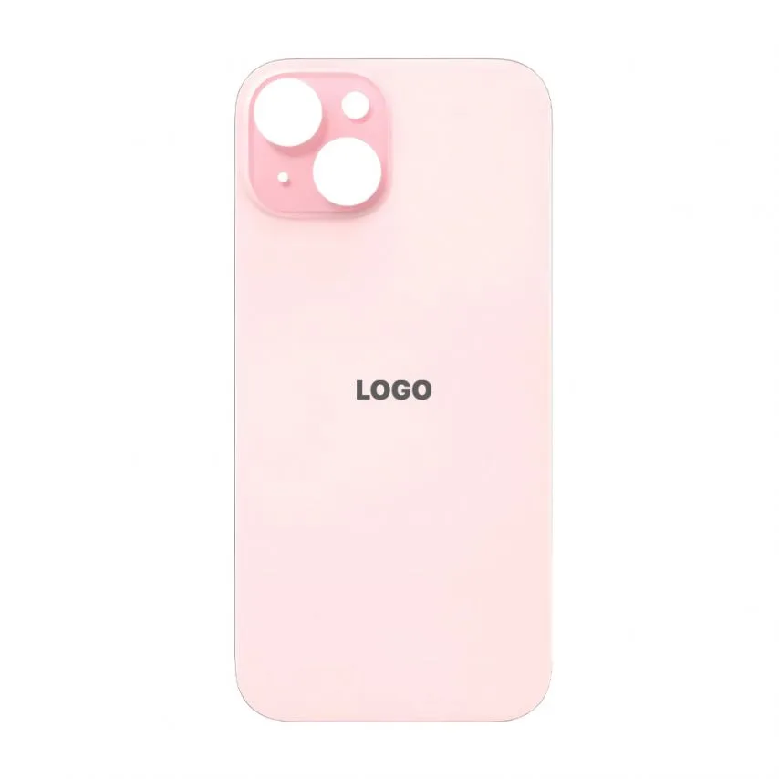 Задняя крышка Apple Original Quality 15 розовая большой вырез под камеру.