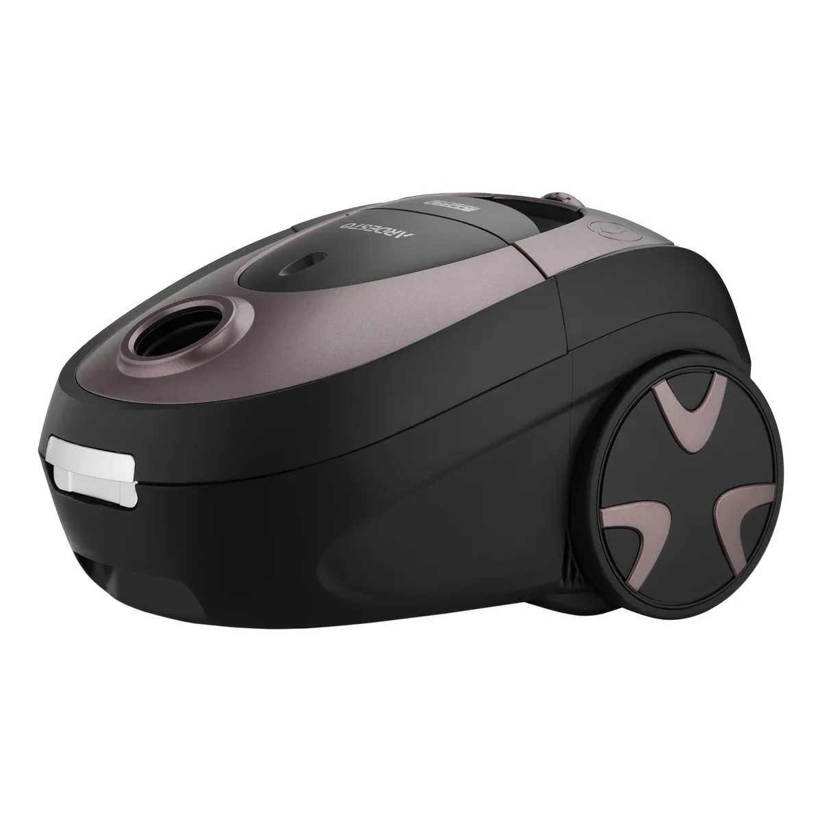 Пилосос ARDESTO з мішком, потужністю 800Вт, ємністю мішка 2.5л, фільтр HEPA, чорний з бронзовими акцентами.