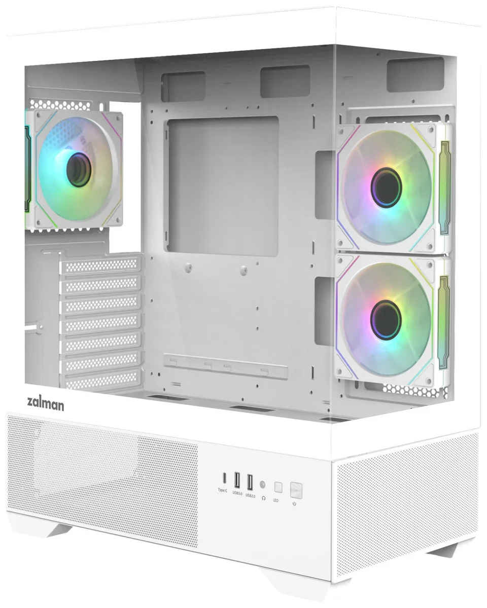 Корпус Zalman Chronix V2 без БЖ, 1xUSB3.0, 1xUSB2.0, 1x Type C, 2x120мм ARGB Reverse,  4x120мм ARGB, VGA 410мм, LCS ready, TG Side/Front Panel, ATX, білий