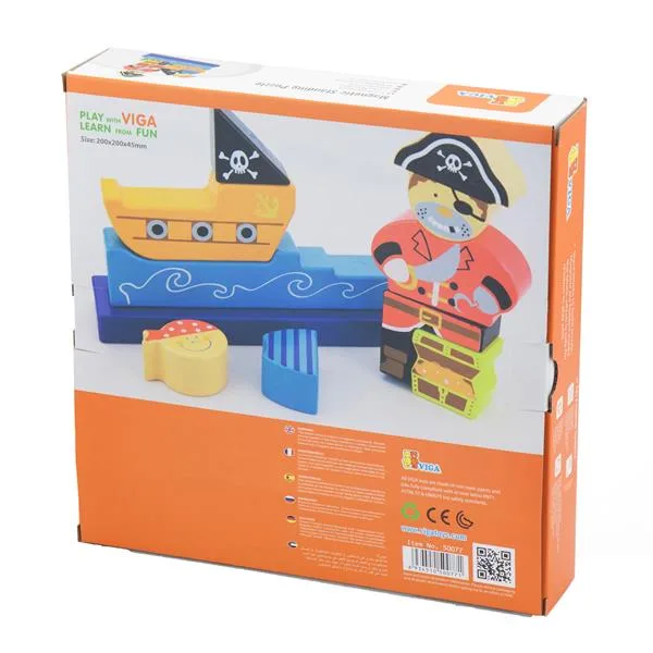 Магнітний вертикальний пазл Viga Toys дерев'яний 26х26 см різнокольоровий